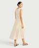 image 3 of The F&F Edit Pure Cotton Embroidered Sleeveless Midi Dress in Cream