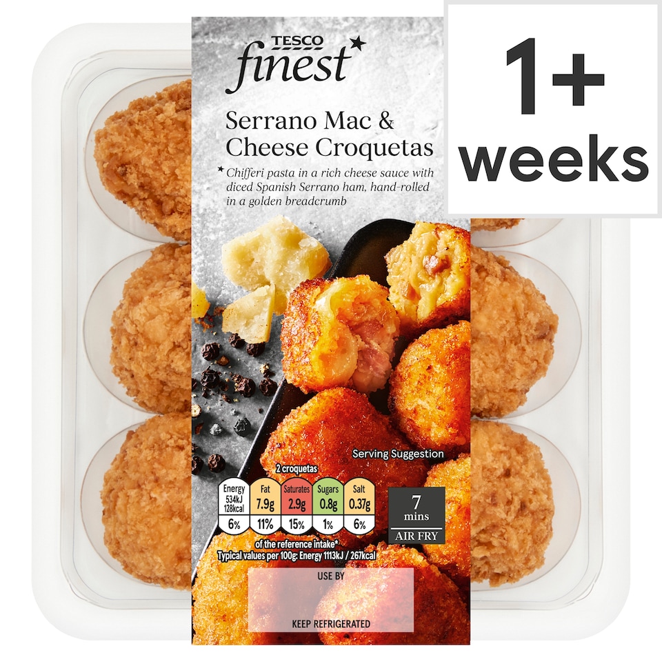 Tesco Finest Serrano Mac and Cheese Croquetas 144g