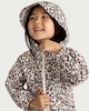 image 1 of F&F Girls Leopard Print Shower Resistant Puddlesuit in Multi Brown