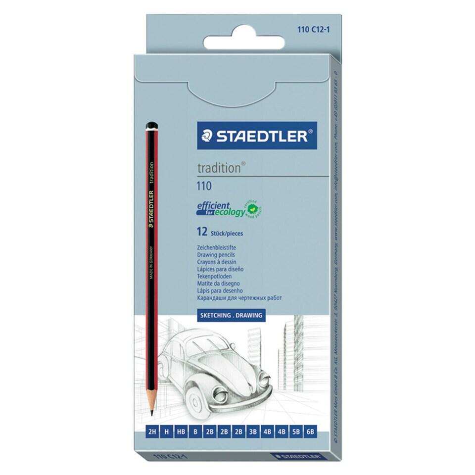 Staedtler Sketchingpencils 2H To Hb 12 Pack