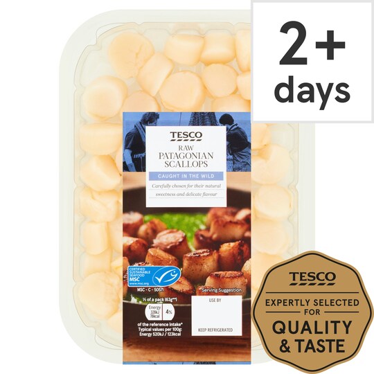 Tesco Raw Scallops 150G Tesco Groceries