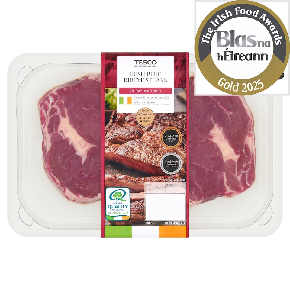 Tesco Irish Ribeye Steak 454G