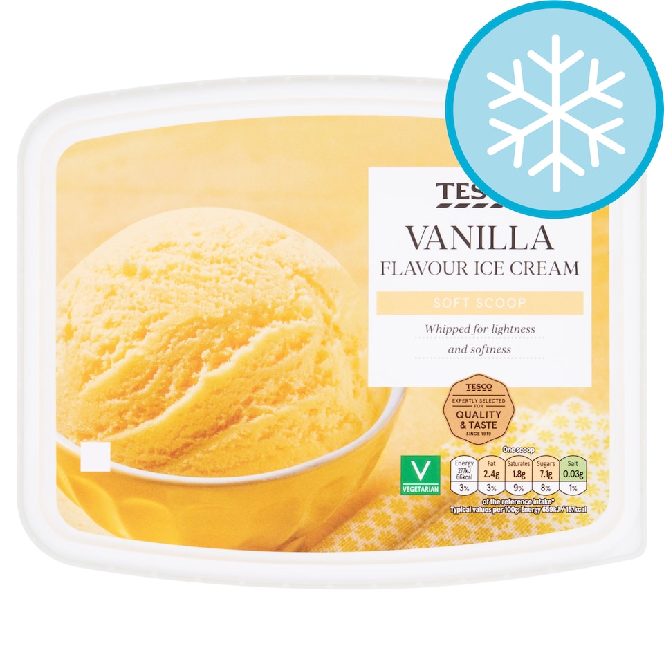 Tesco Soft Scoop Vanilla Ice Cream 2L Tesco Groceries