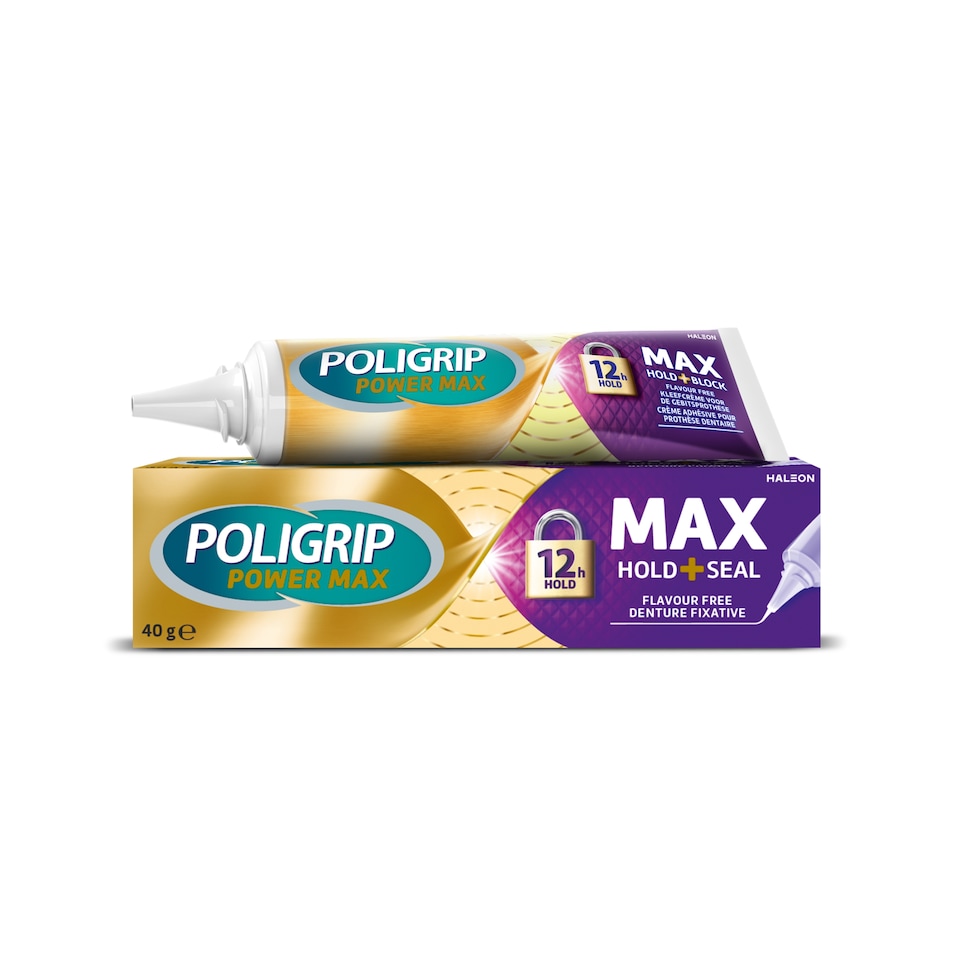 image 1 of Poligrip Max Seal Denture Adhesive  40G