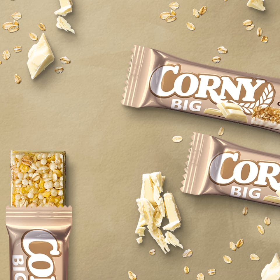 Obrázek 1 pro produkt Corny BIG cereální tyčinka bílá čokoláda 40g
