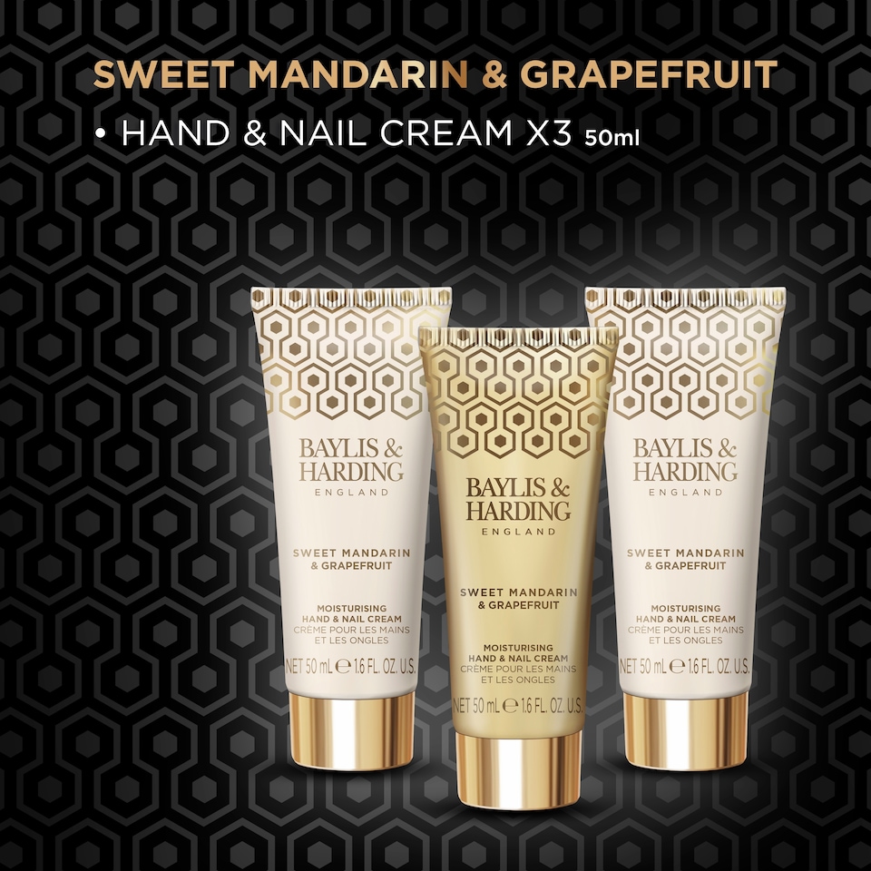 image 1 of Baylis & Harding Sweet Mandarin & Grapefruit Hand Creams 3 x 50ml