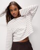 image 1 of OH ME OH MY Pure Cotton Striped Top in Multi Pink