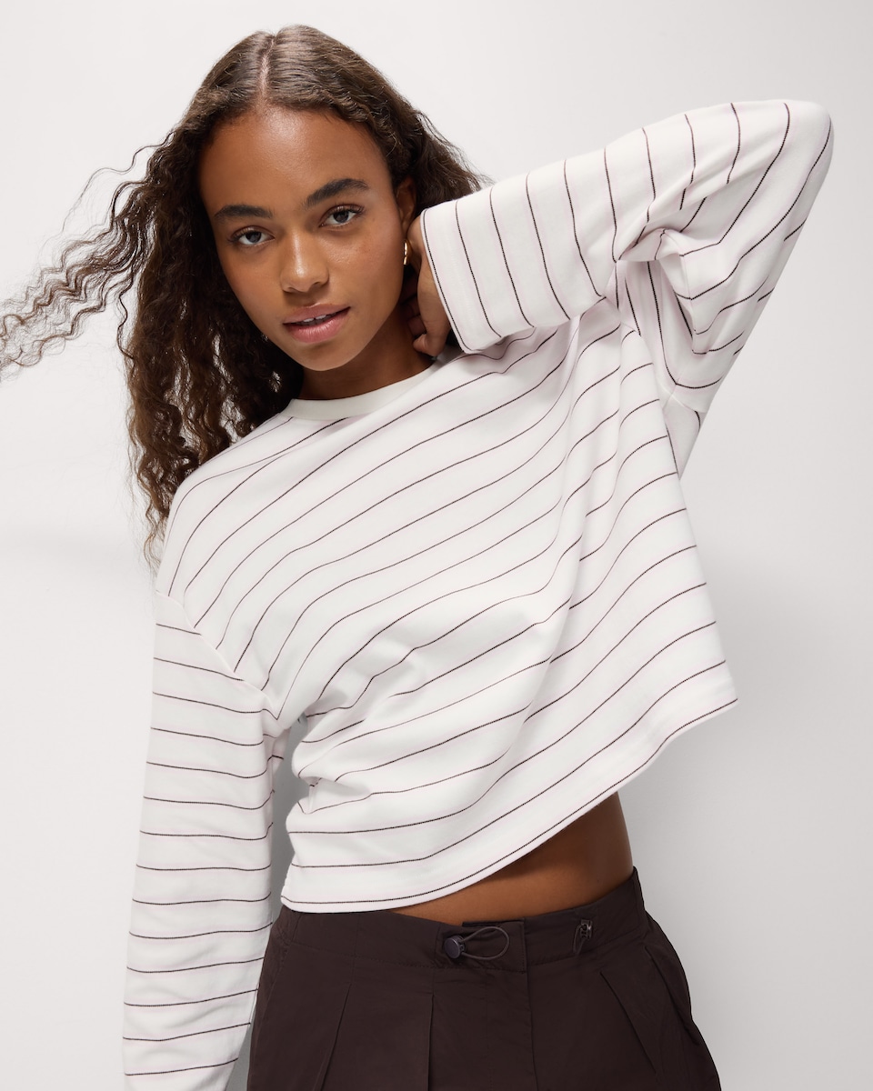image 1 of OH ME OH MY Pure Cotton Striped Top in Multi Pink