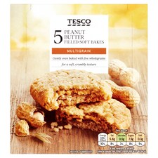 Tesco Peanut Butter Filled Soft Bakes 5 X 50G