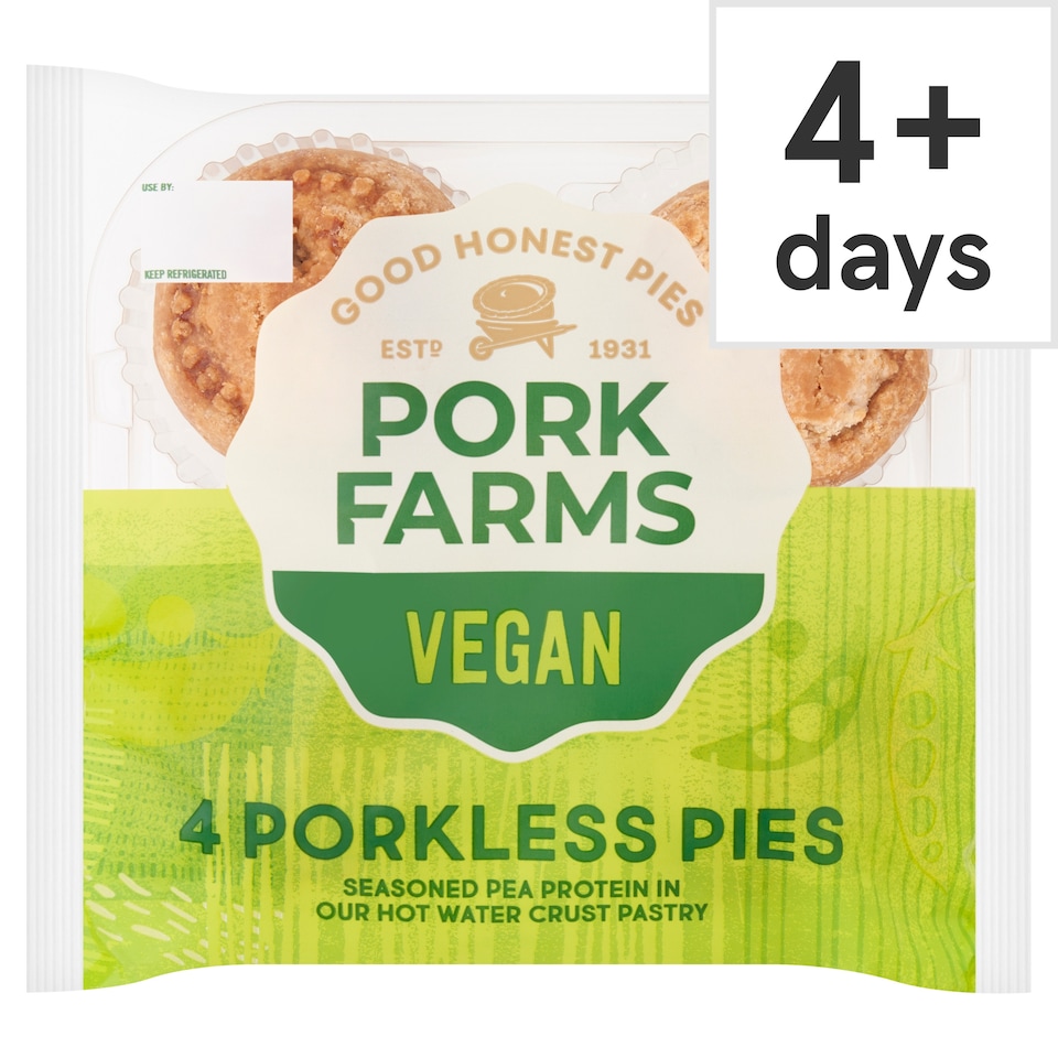 Pork Farms Vegan Porkless Pies 4 Pack 260g