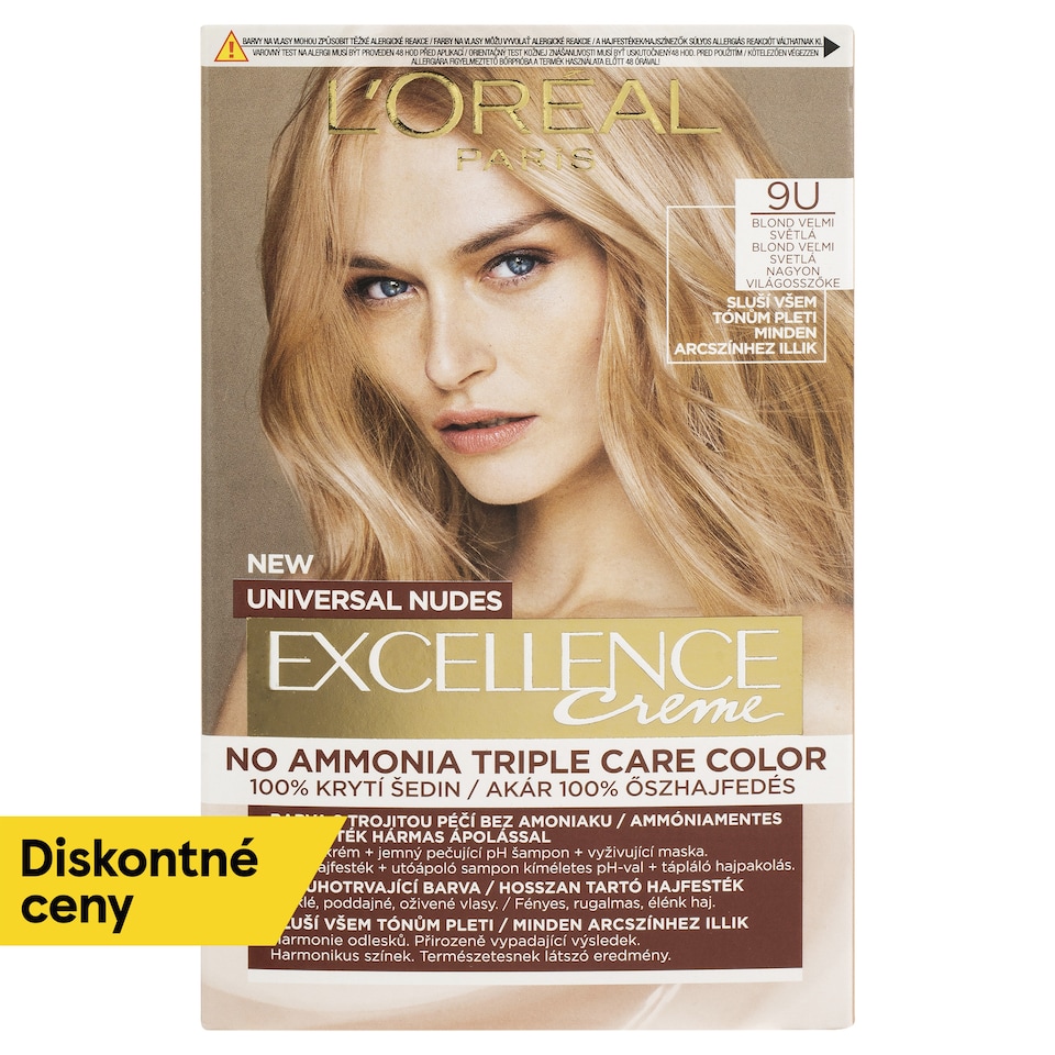 L'Oréal Paris Excellence Creme Universal Nudes permanentná farba na vlasy 9 U Blond veľmi svetlá 
