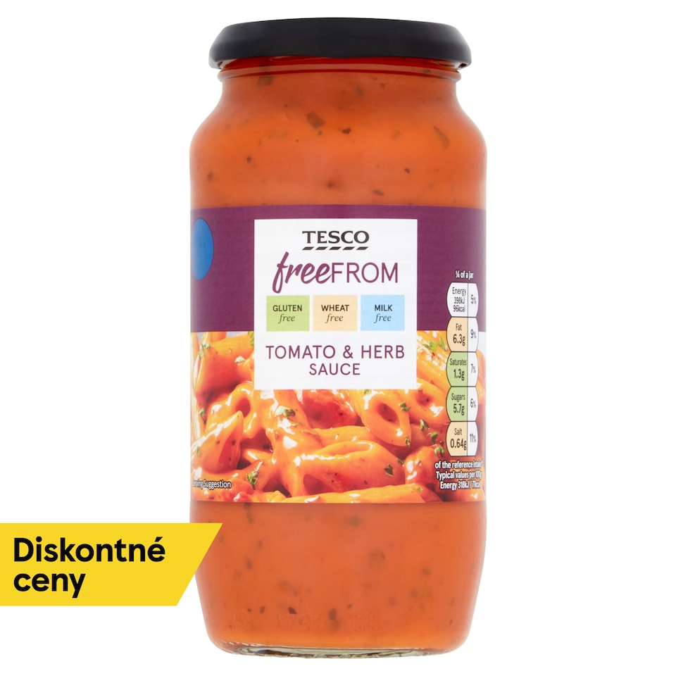 obrázok 1 z Tesco Free From Paradajková omáčka s bylinkami 500 g
