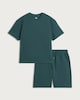 image 4 of F&F Boys 2-Piece Waffle Textured T-Shirt and Shorts in Green