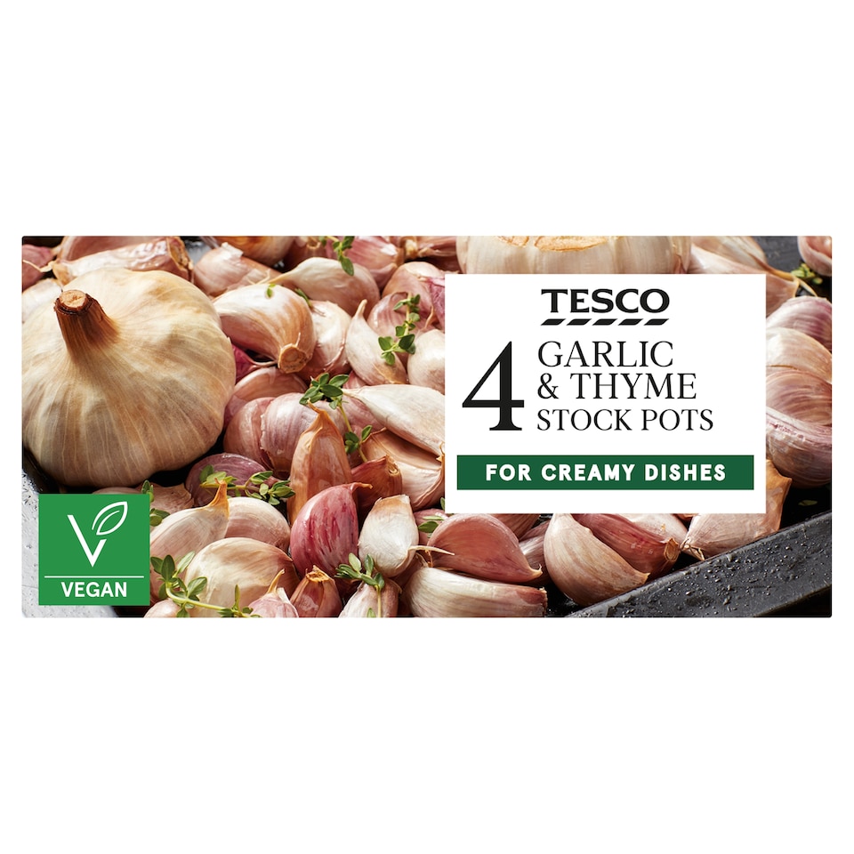 Tesco Garlic & Thyme Stock Pots 112G