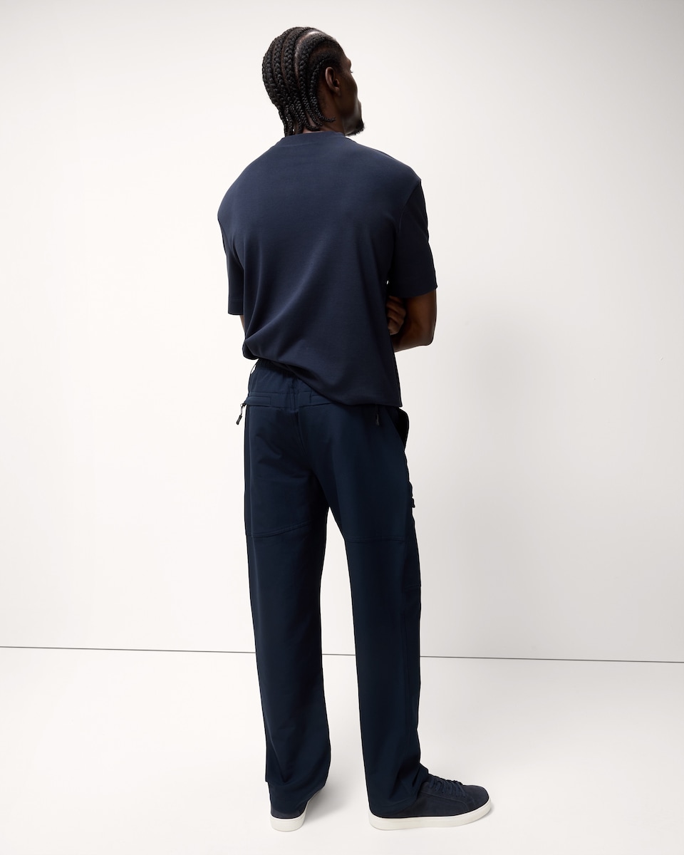 image 1 of The F&F Edit Straight Fit Cargo Trousers in Navy