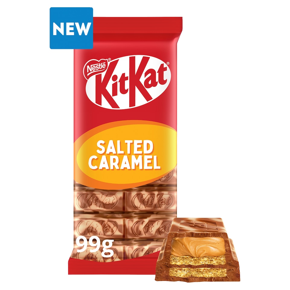 image 1 of KitKat Salted Caramel Chocolate Sharing Bar 99g