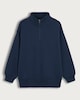 image 5 of F&F Boys Cotton Rich Half Zip Sweatshirt in Navy