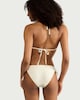 image 3 of F&F Striped Tie Side Bikini Bottoms in Gold