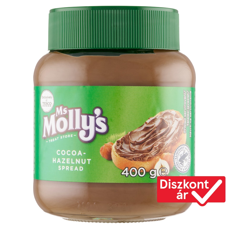Ms Molly's kakaós-mogyorós kenhető krém 400 g