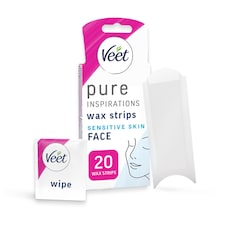 Veet Pure Inspirations Face Wax Strips - Sensitive Skin 20 Pack