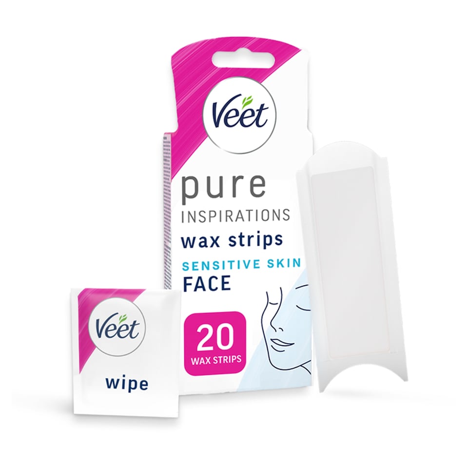 image 1 of Veet Pure Inspirations Face Wax Strips - Sensitive Skin 20 Pack