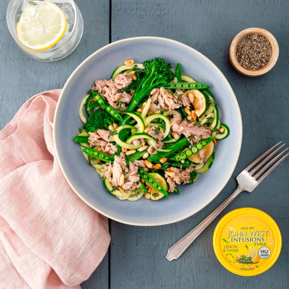 image 1 of John West Lemon & Thyme No Drain Tuna Infusions 80g