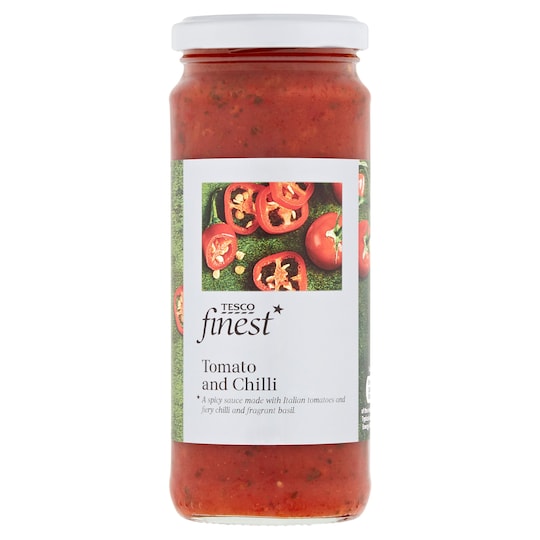 Tesco Finest Tomato & Chilli Pasta Sauce 340G Tesco Groceries