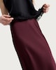 image 1 of F&F Satin Midi Slip Skirt in Burgundy