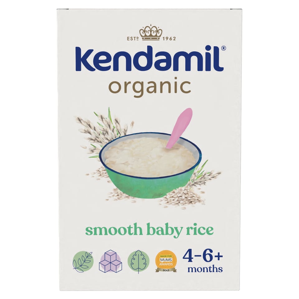 Kendamil Organic Smooth Baby Rice 4-6 Months 120G