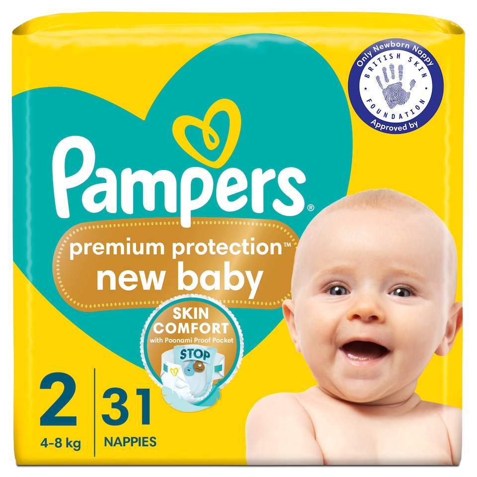 image 1 of Pampers New Baby Size 2 31 Nappies