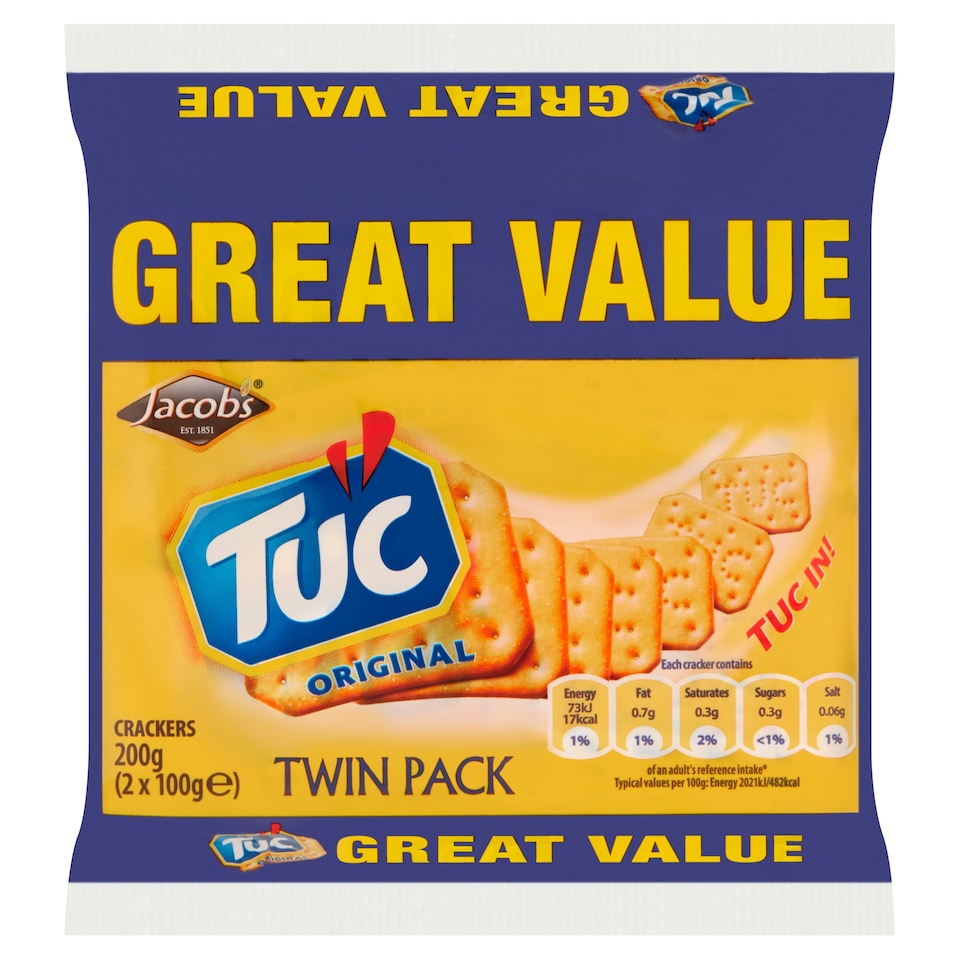 Jacobs Tuc Cracker 2 X 100G