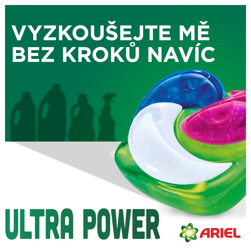 Obrázek 1 pro produkt Ariel ULTRA POWER PODS, Kapsle Na Praní S Tekutým Pracím Prostředkem, 29 Praní, Color+