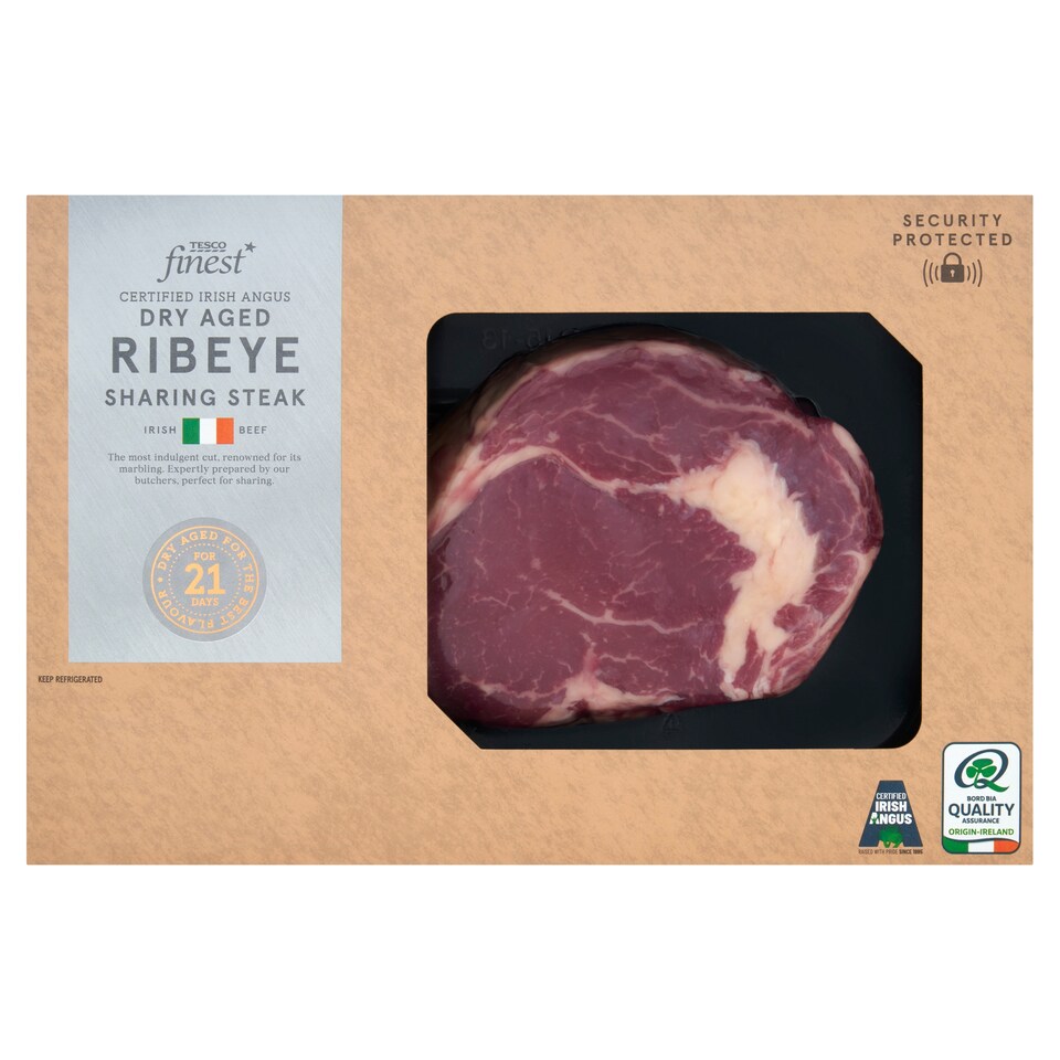 Tesco Finest Certified Irish Angus 16oz Dry Aged Rib Eye Sharing Steak 454g