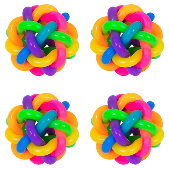 Colour Weave Bouncy Balls 4 Pack Tesco Groceries