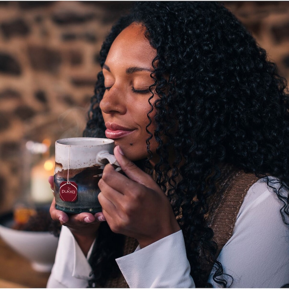 image 1 of Pukka Organic Wild Apple & Cinnamon Herbal Tea with Ginger and Orange 20 Tea Bags 40g