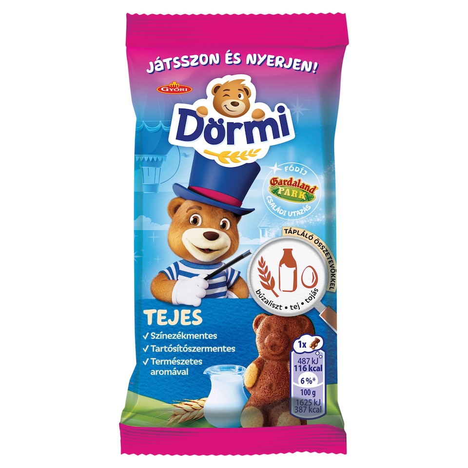 Dörmi tejes krémmel töltött puha piskóta 30 g