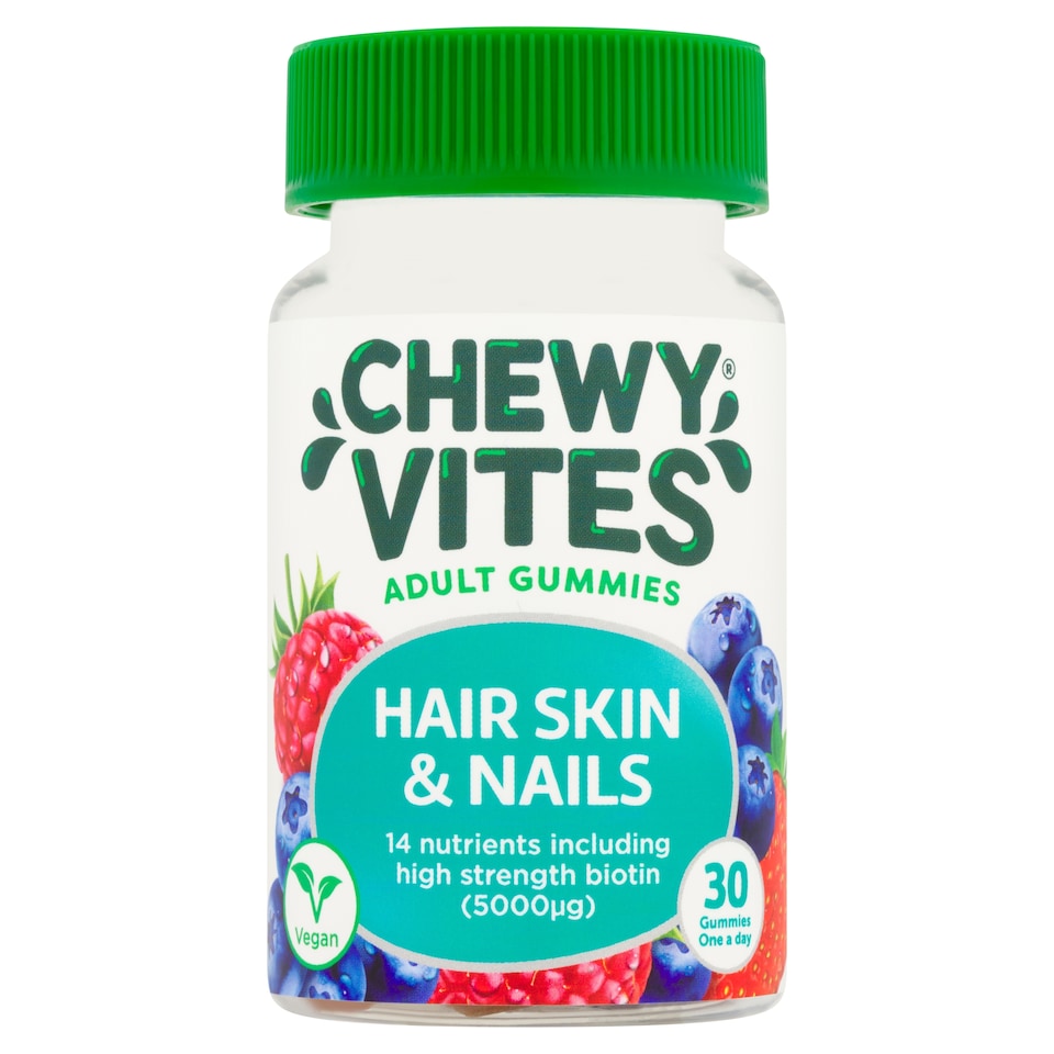 Chewy Vites Adult Gummies Hair Skin & Nails Multivitamin - Fruit Flavour 30s
