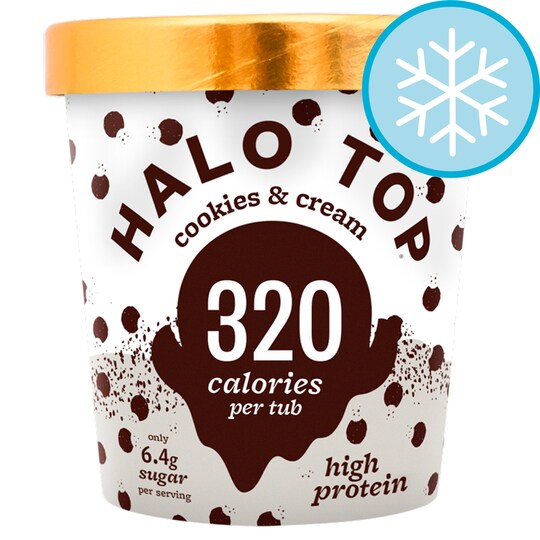 Halo Top Cookies And Cream Ice Cream 473Ml Tesco Groceries
