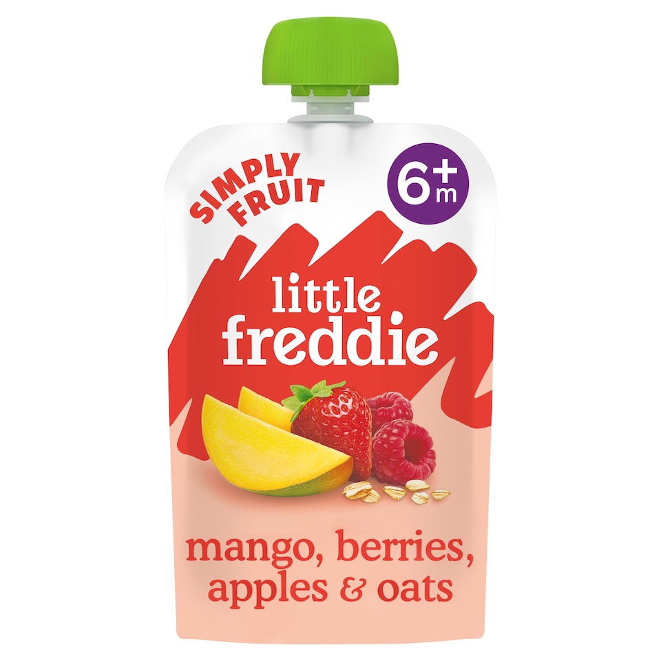 Little Freddie Organic Simply Fruit Mango, Berries, Apples & Oats 6m+ 100g