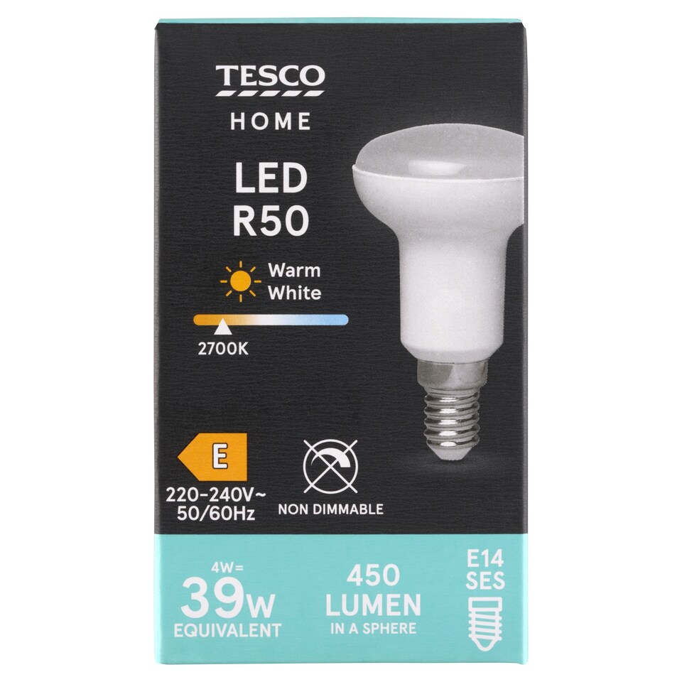 Tesco Home E14 450 lm 39 W 2700K LED izzó  1. kép