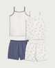 image 2 of F&F Girls 2-Pack Pure Cotton Teddy Bear Print Short Pyjama Sets in White