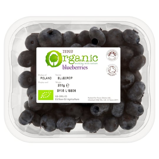 Tesco Organic Blueberries 200G Tesco Groceries