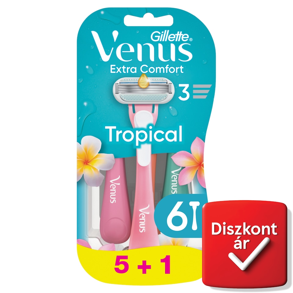 image 1 of Gillette Venus Extra Comfort Tropical Disposable Razors, Pack Of 6