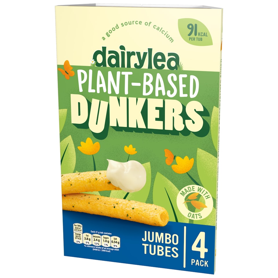 image 1 of Dairylea Dunkers Plant Based Jumbo Tubes 4 Pack