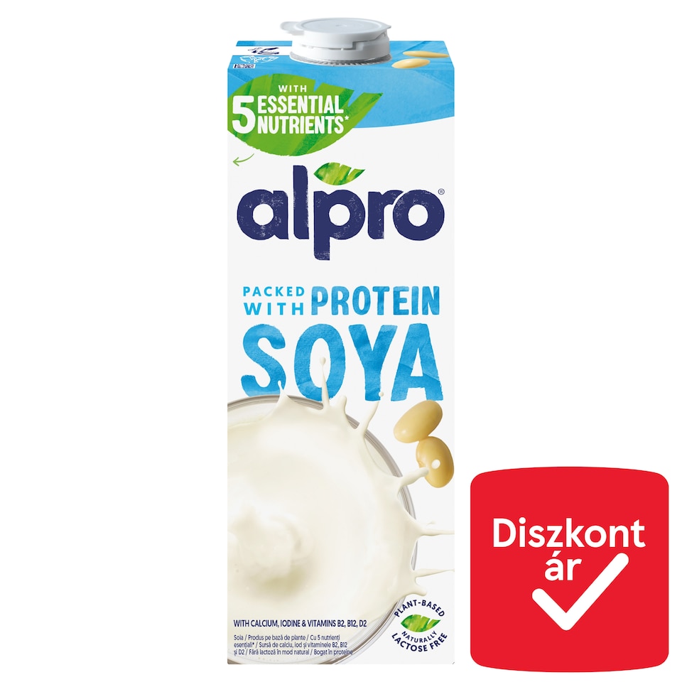 Alpro Protein-Rich Soy Drink with Added Calcium, Iodine, Vitamins B2, B12 and D2 1 l