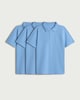 image 4 of F&F School Unisex 3-Pack Pure Cotton Regular Fit Polo Shirts in Blue
