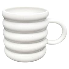 F&F Home krémszínű vastag bordás bögre