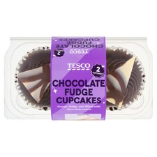 Tesco Chocolate Fudge Cupcakes 2 Pack