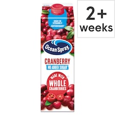 Ocean Spray No Added Sugar Cranberry Juice 1L