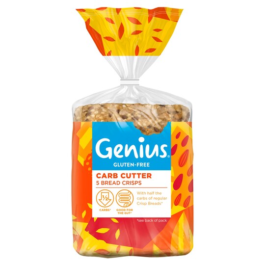Genius Gluten Free Carb Cutter Crisp Breads X5 Tesco Groceries